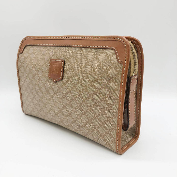 Celine Macadam Clutch bags PVC×Leather Beige