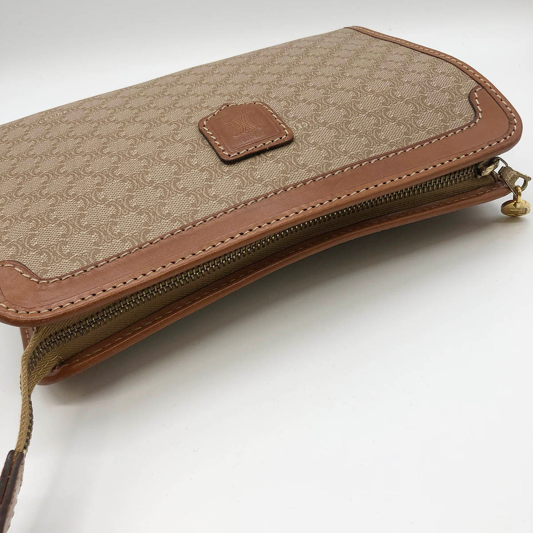 Celine Macadam Clutch bags PVC×Leather Beige