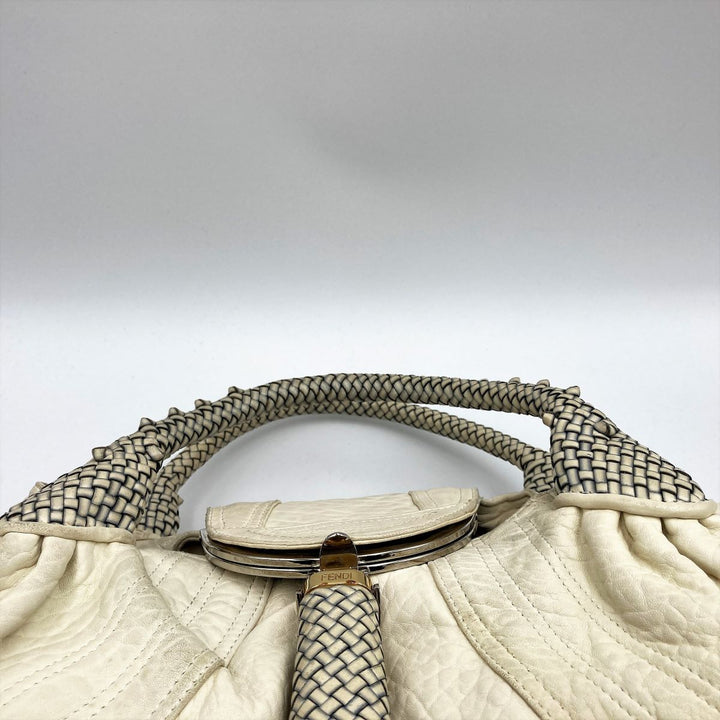 Fendi 8BR511 Spy bag Handbags Beige White