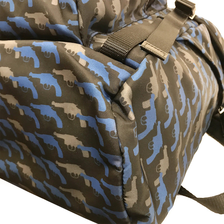 Prada Backpacks V135M Blue×Black