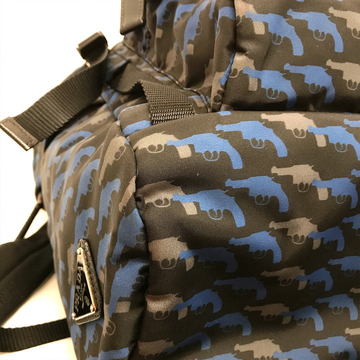 Prada Backpacks V135M Blue×Black