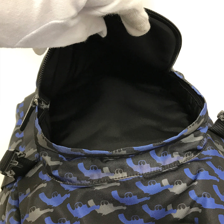 Prada Backpacks V135M Blue×Black