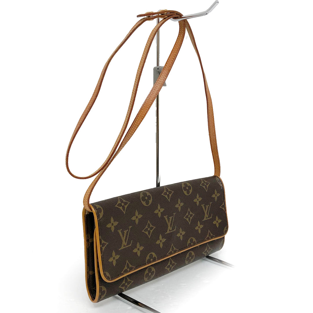 LV M51852/Pochette Twin GM Clutch Bag 2WAY Shoulder Bag Monogram Brown