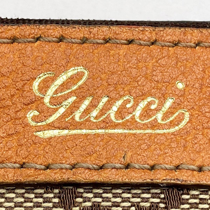 Gucci 146247 tote bag GG canvas leather orange beige