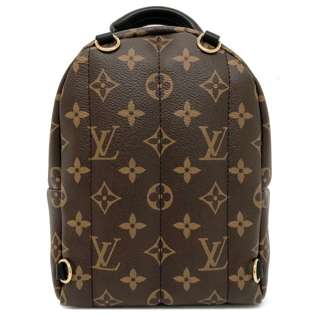 LV Vuitton M44873 / Palm Springs Backpack MINI Monogram Brown and Black Leather