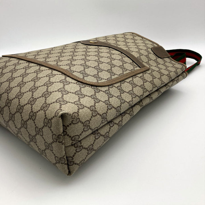 Old Gucci 39 02 Sherry Line Totes PVC×Leather