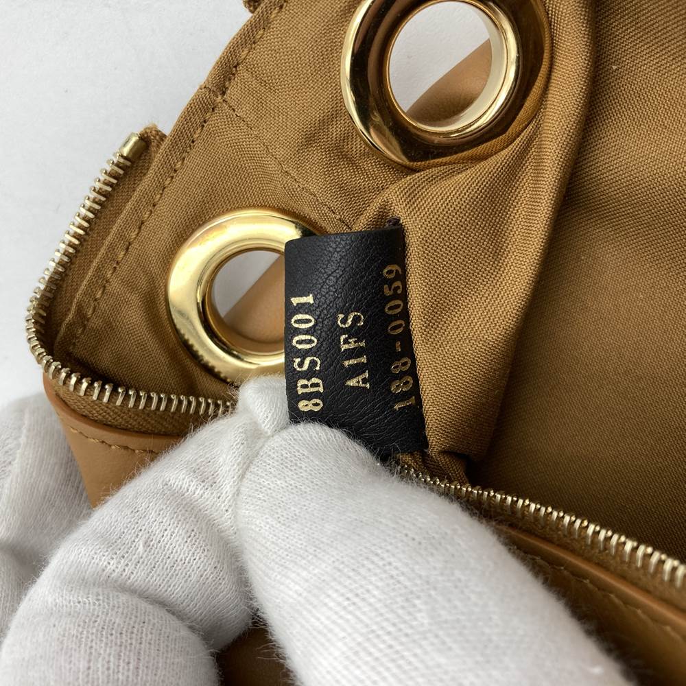 FENDI Triplet 8BS001A1FS 3-Pouch Leather Clutch Bag with Flowers in White/Red/Brown, Women's