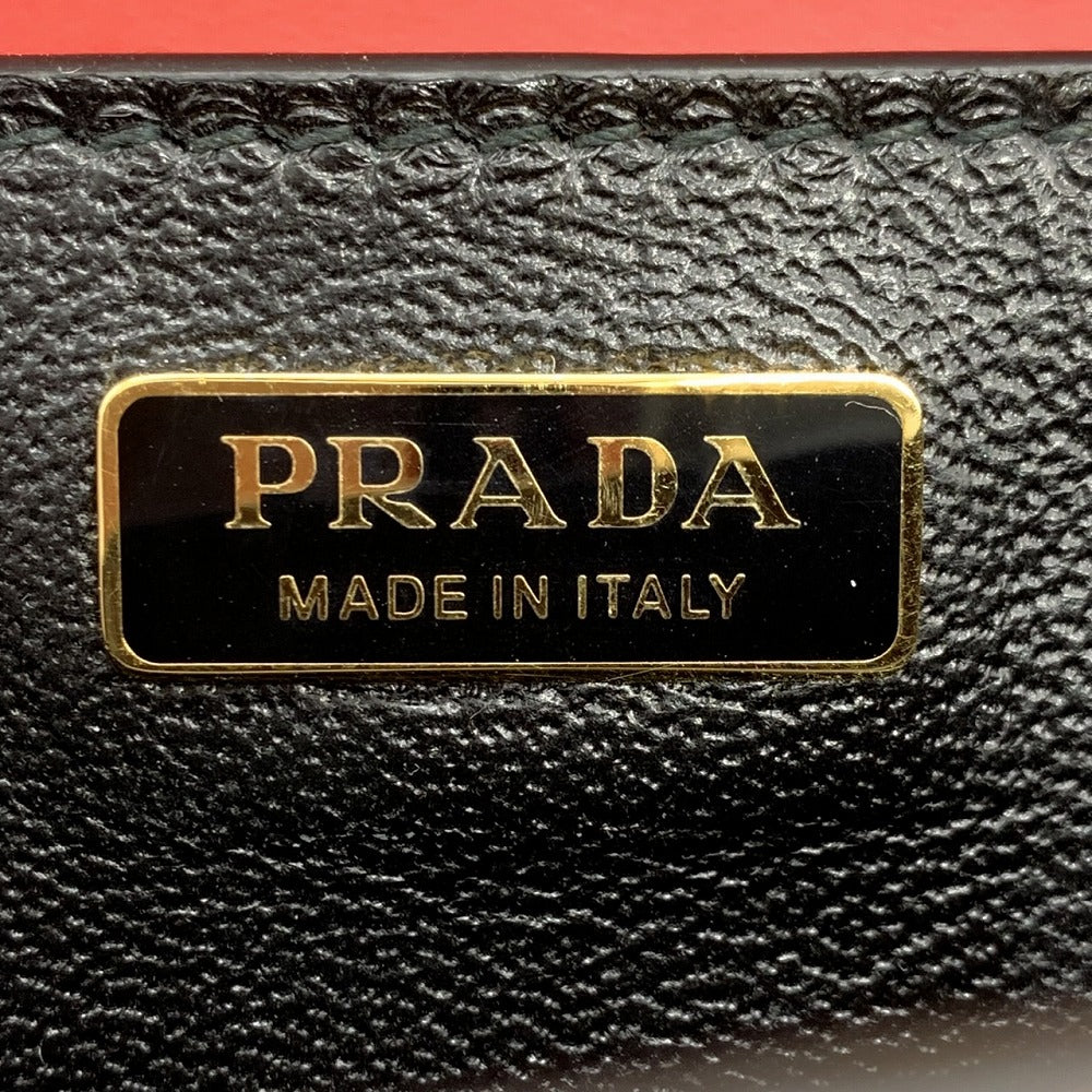 PRADA Cahier Mini Shoulder Bag in Saffiano Leather, Red/Black/Gold, Women's Fashion