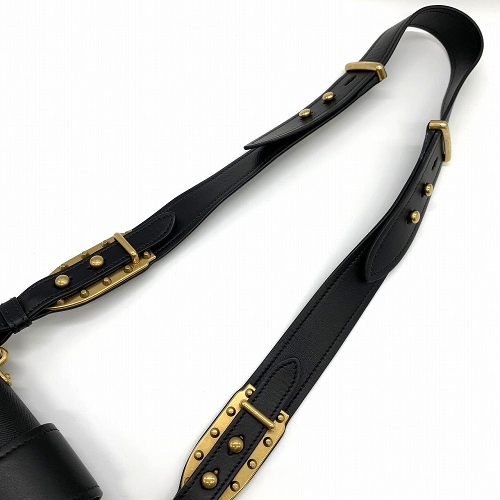 PRADA Cahier Mini Shoulder Bag in Saffiano Leather, Red/Black/Gold, Women's Fashion