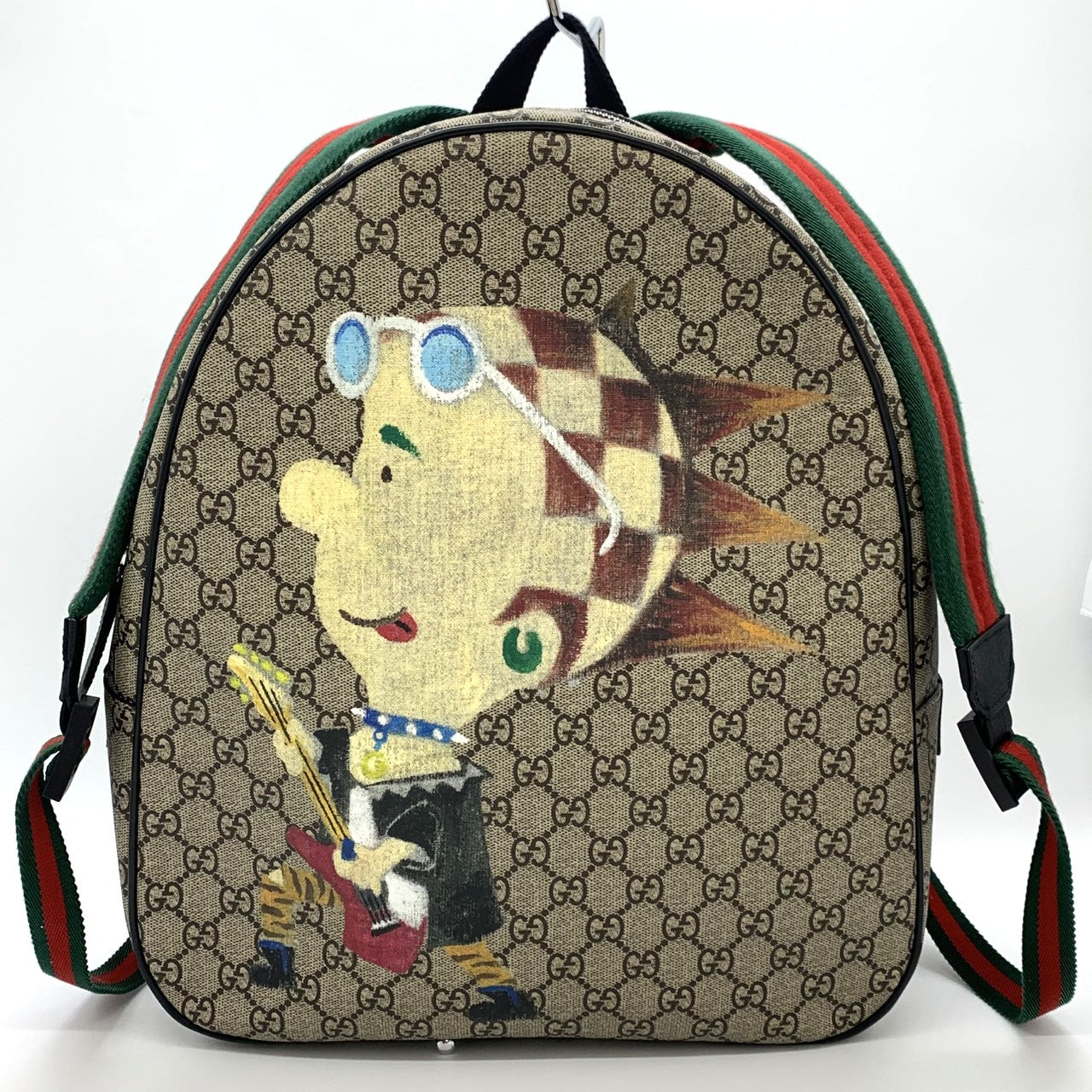 GUCCI 433578 Children's Punky Friend Backpack/Daypack in GG Supreme Canvas with Sherry Line in Brown, for Men, Women, and Kids