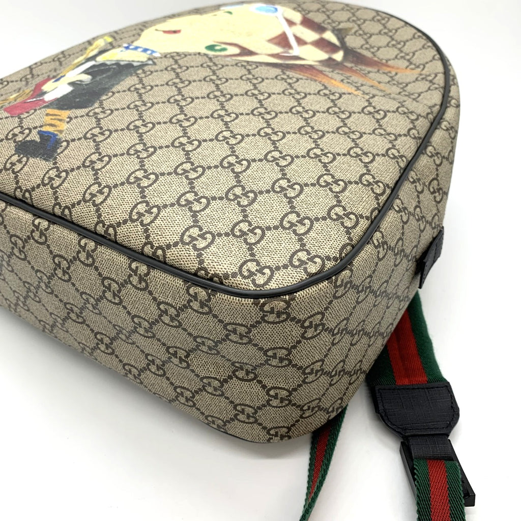 GUCCI 433578 Children's Punky Friend Backpack/Daypack in GG Supreme Canvas with Sherry Line in Brown, for Men, Women, and Kids