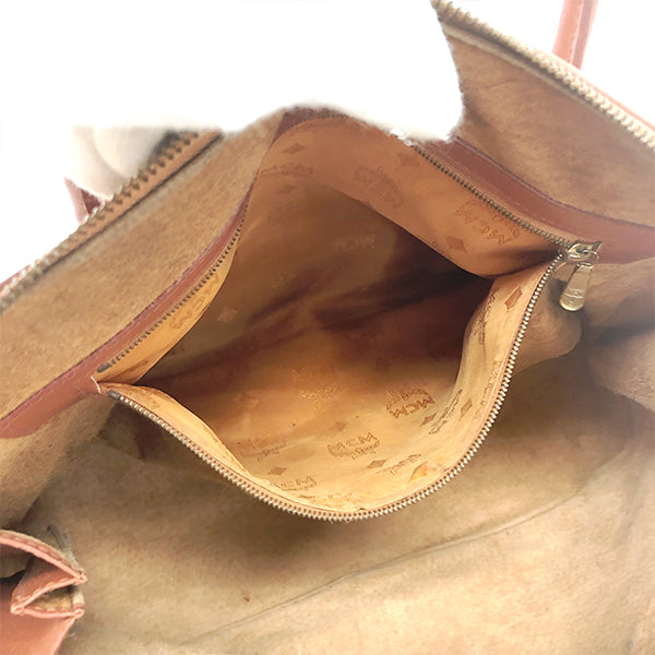 MCM 2WAY Vicetos Pattern Handbag Brown Brown approx. 33 cm
