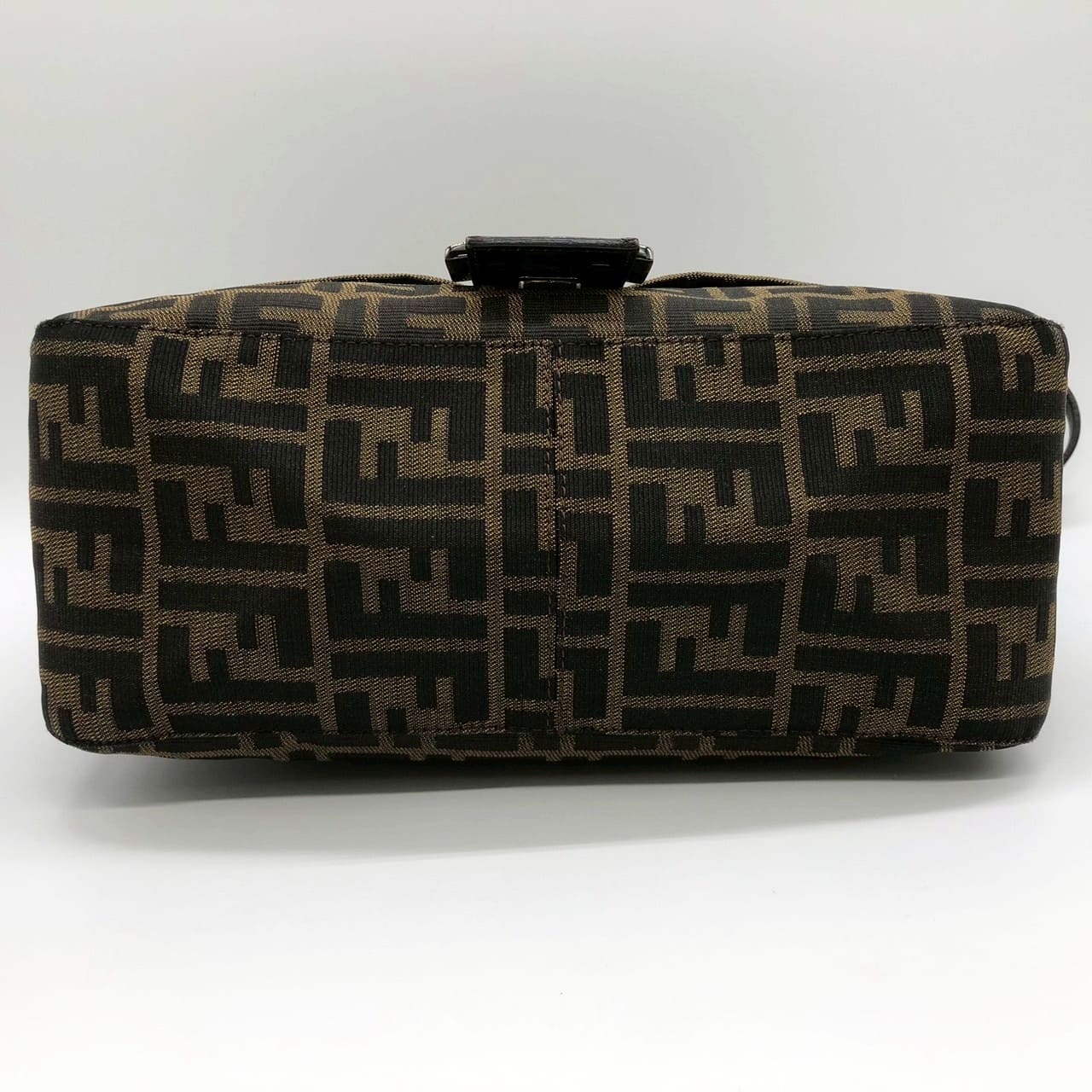 FENDI Mamma Bucket Handbag Shoulder Bag Zucca Nylon Canvas Leather Brown Women's Vintage Men's Brand USED