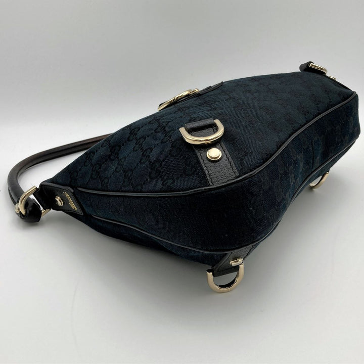 Gucci 130733 Abbey GG Canvas Shoulder bags Canvas×Leather Black