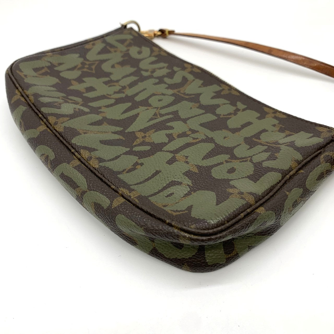 LOUIS VUITTON Graffiti Pochette Accessoires M92191 Pouch Monogram Canvas Brown Khaki Women's