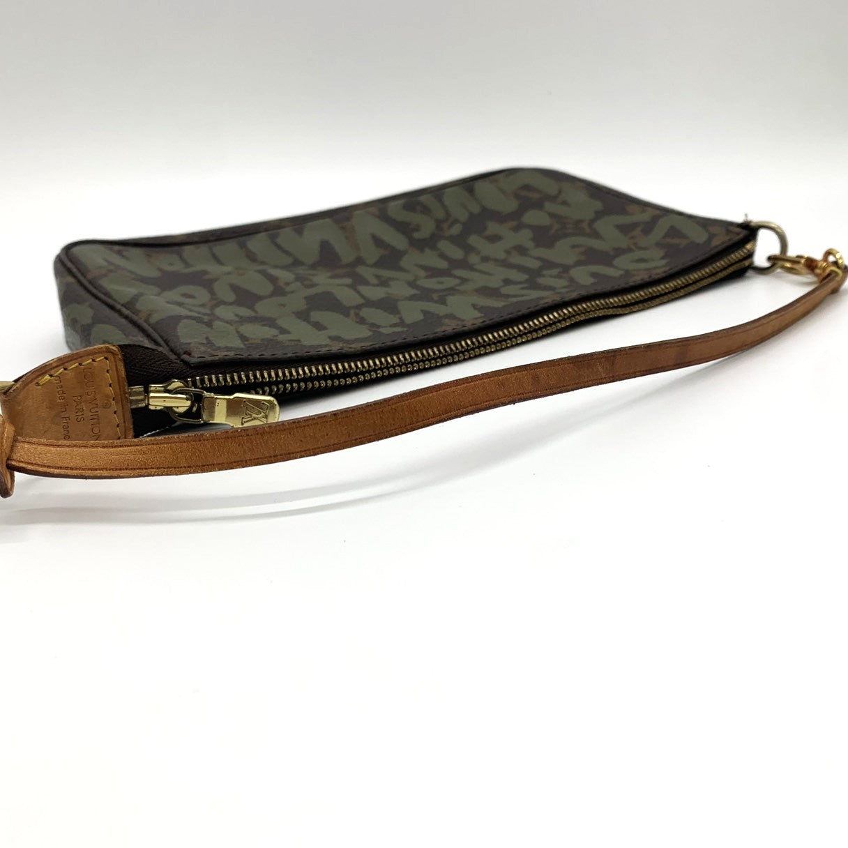 LOUIS VUITTON Graffiti Pochette Accessoires M92191 Pouch Monogram Canvas Brown Khaki Women's