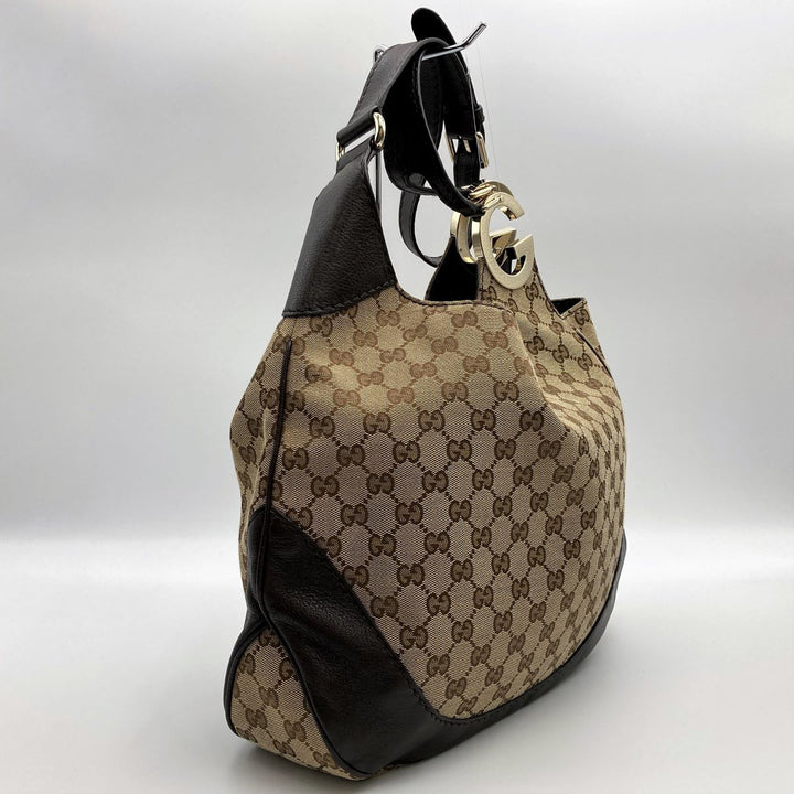 Gucci 203503 Shoulder bags Charlotte GG Canvas×Leather  Beige×Brown