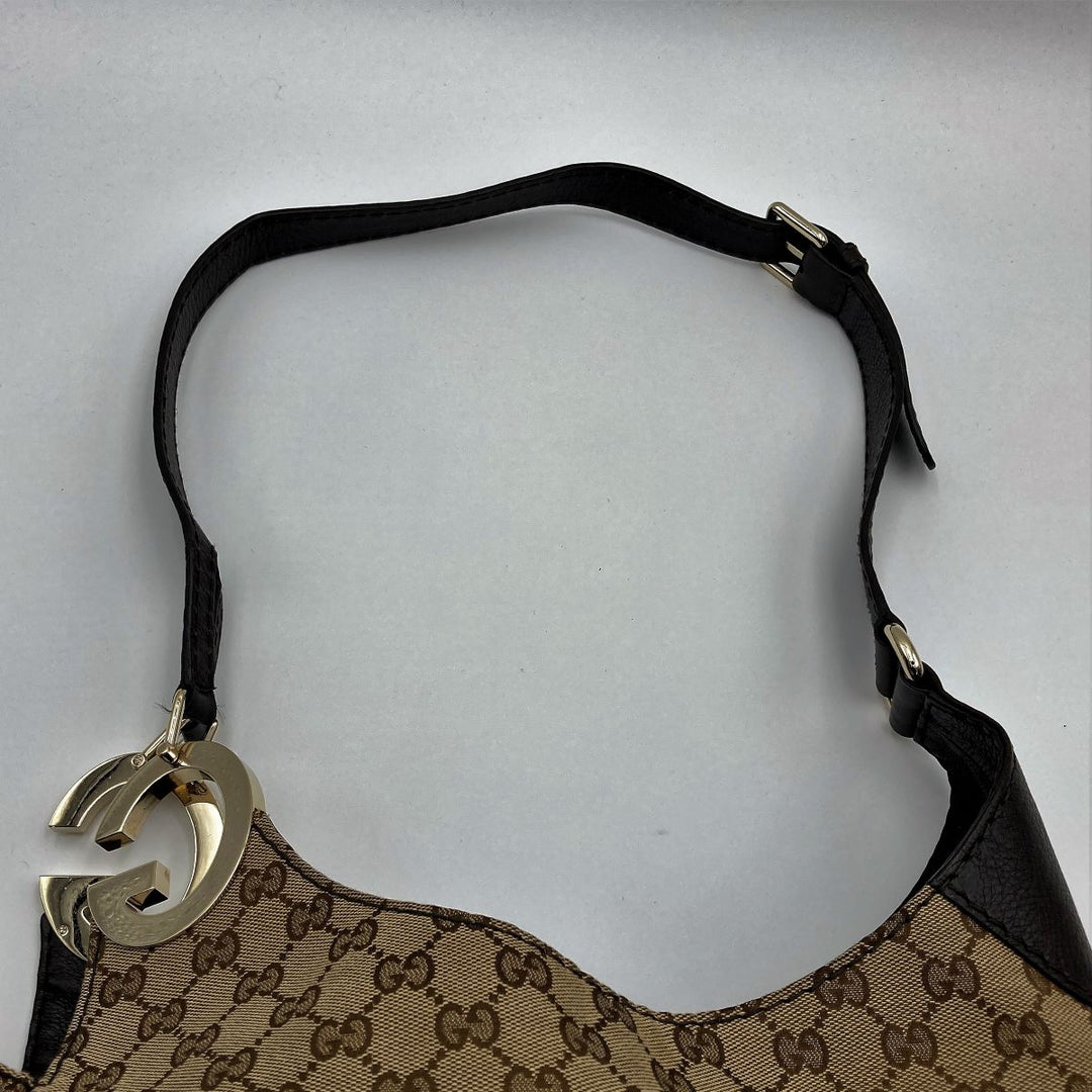 Gucci 203503 Shoulder bags Charlotte GG Canvas×Leather  Beige×Brown