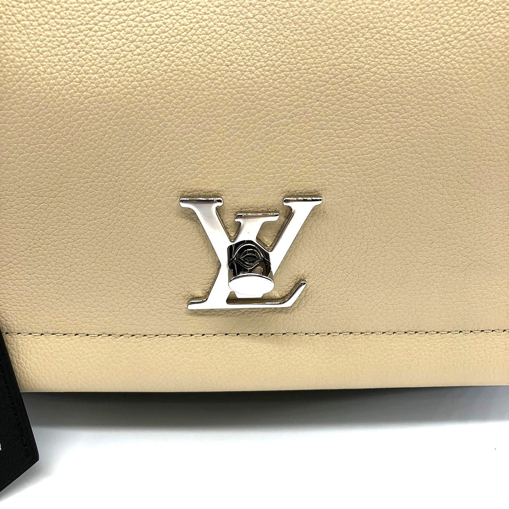 LOUIS VUITTON Lockme 2 M50252 Handbag/Shoulder Bag 2-way Calf Leather Beige/Black Bicolor Women's Fashion PRE-OWNED