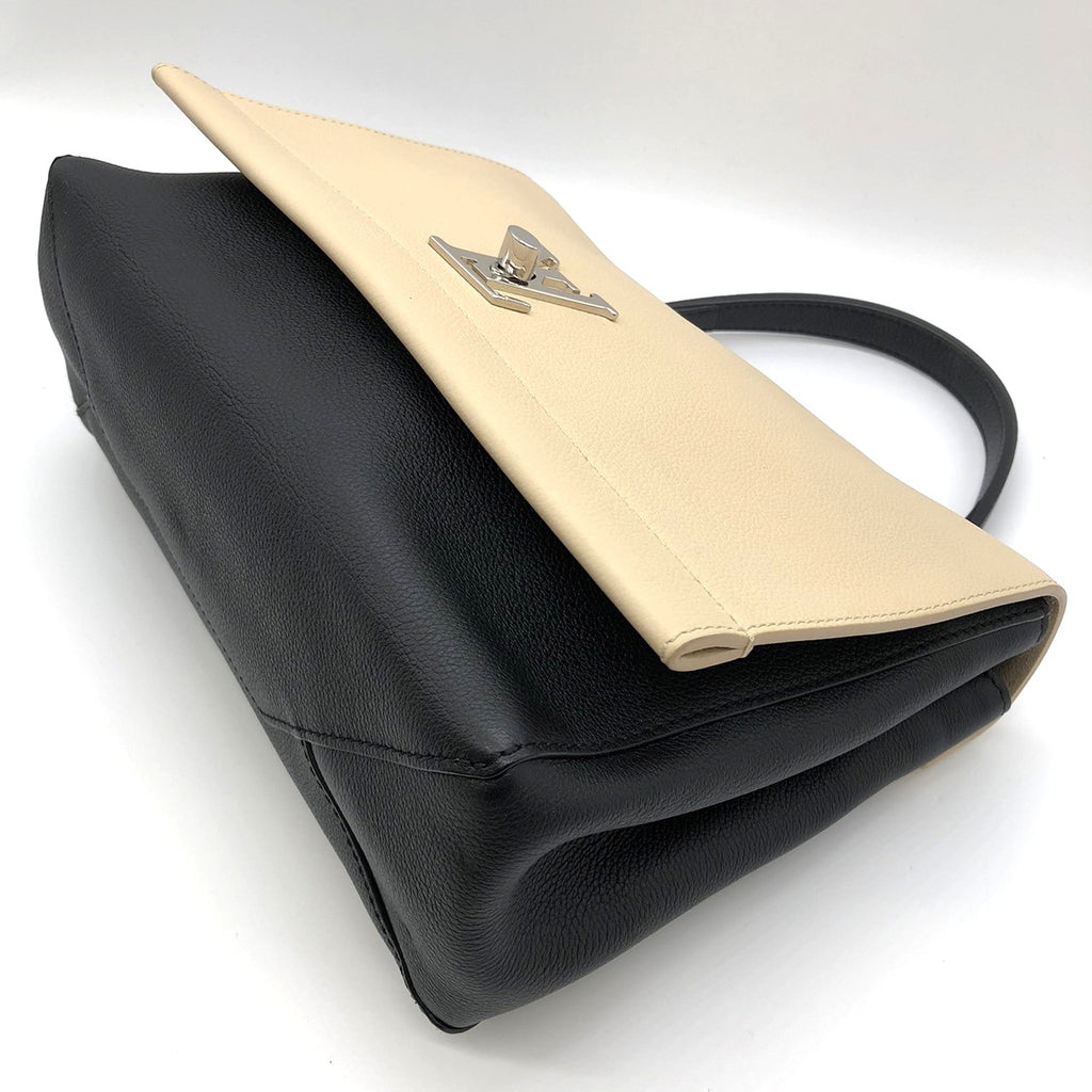 LOUIS VUITTON Lockme 2 M50252 Handbag/Shoulder Bag 2-way Calf Leather Beige/Black Bicolor Women's Fashion PRE-OWNED