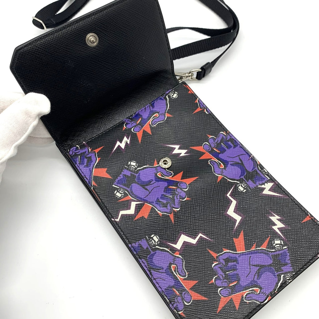 PRADA Frankenstein Sacoche Shoulder Bag in Black Leather for Men and Women