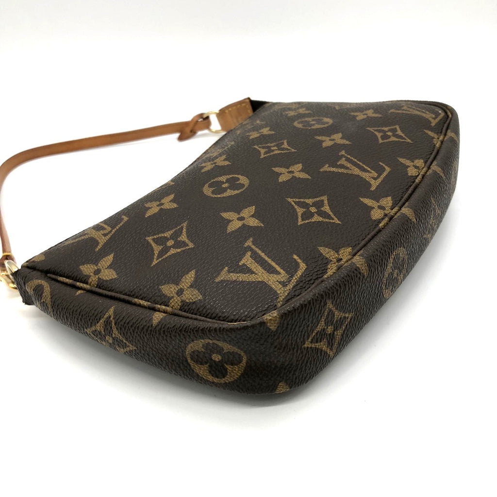 Louis Vuitton M51980 Pochette Accessoires Handbag in Brown Monogram Canvas/Leather