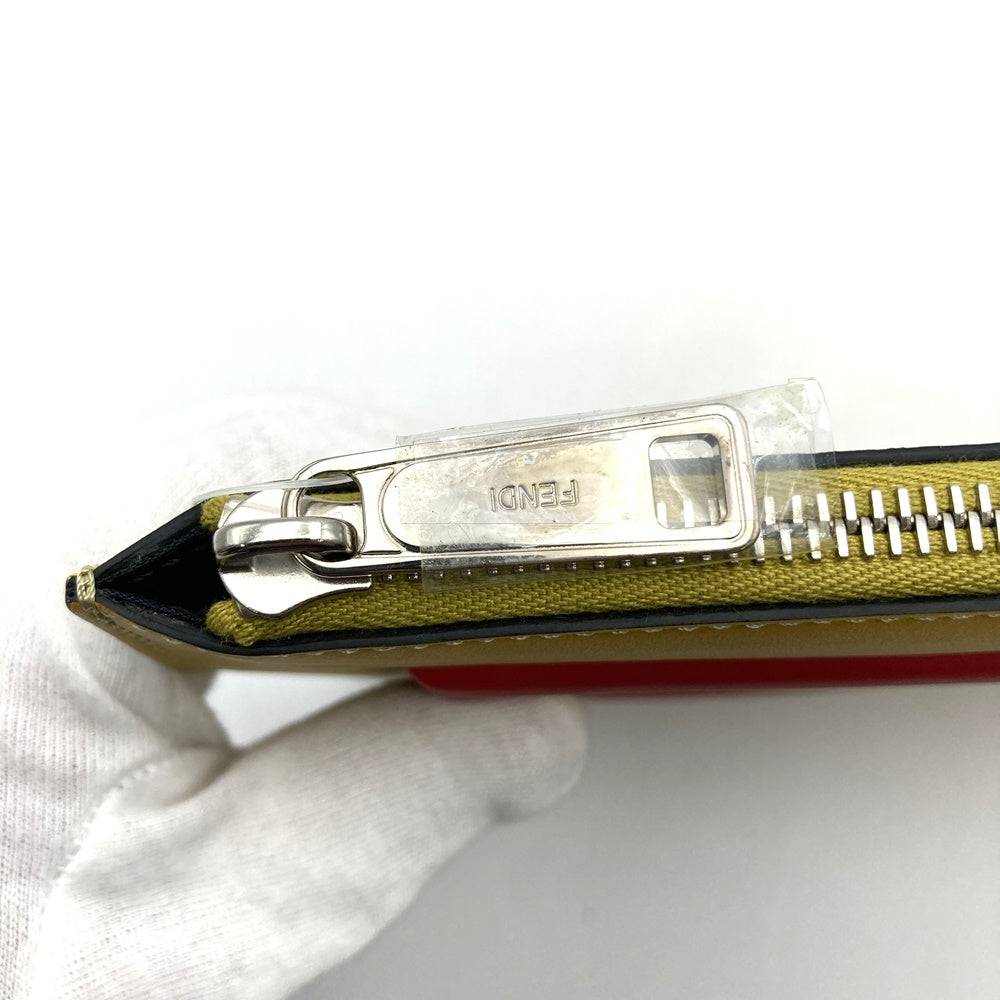 FENDI 7NO078 THINK Clutch Bag, Yellow, Women's and Men's Fashion