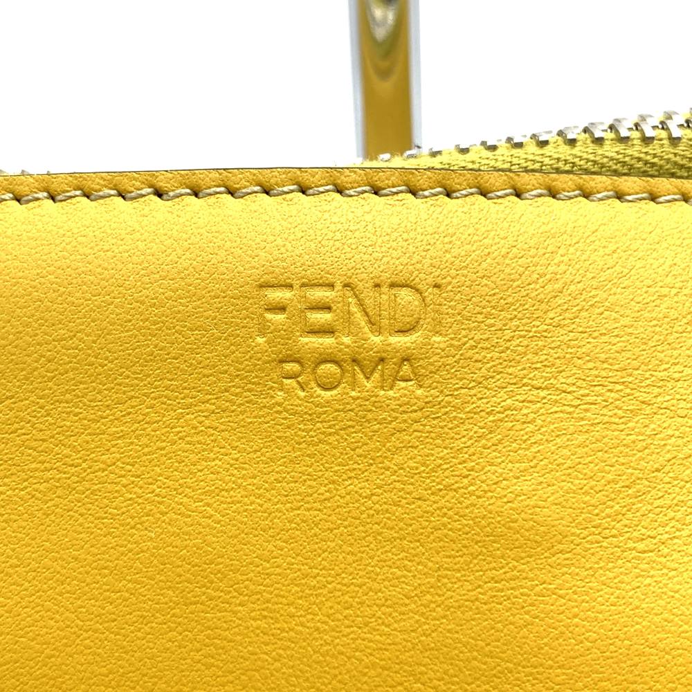 FENDI 7NO078 THINK Clutch Bag, Yellow, Women's and Men's Fashion