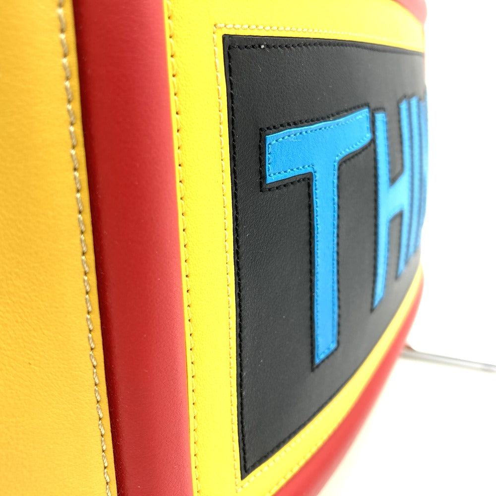 FENDI 7NO078 THINK Clutch Bag, Yellow, Women's and Men's Fashion