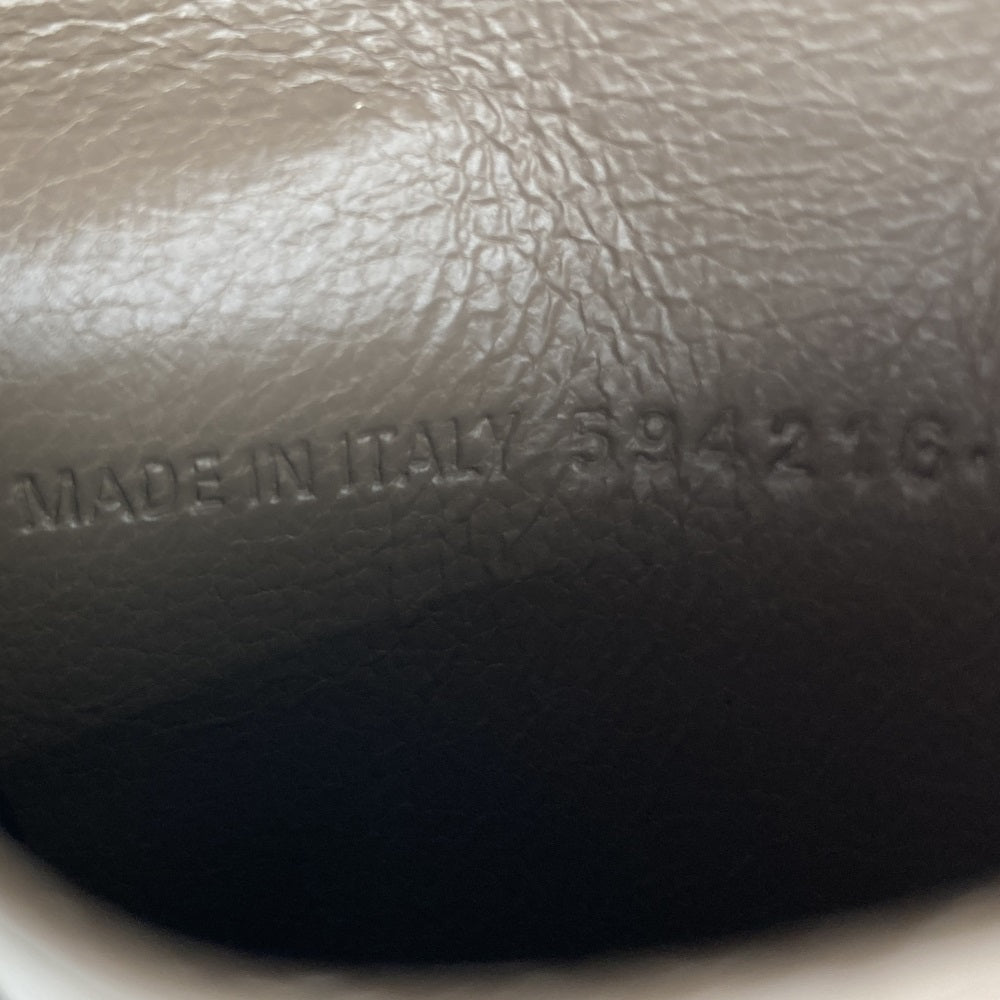 BALENCIAGA 594216 Bi-fold Wallet Compact Wallet Beige Greige Leather Women's Fashion Women's Men's USED