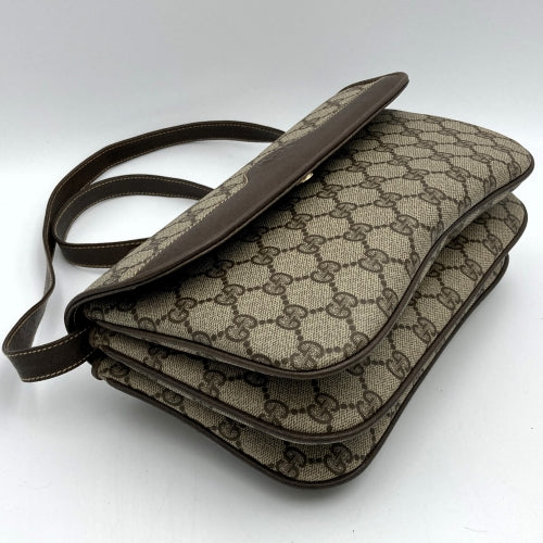 GUCCI Old Gucci 004 106 0024 Shoulder Bag GG Supreme Canvas Brown Women's Fashion PRE-OWNED