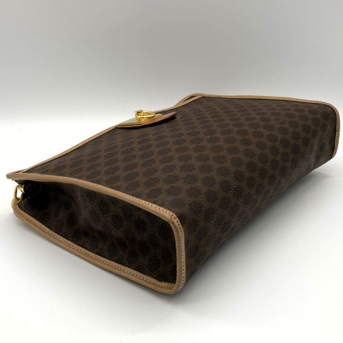 Excellent condition CELINE Macadam clutch bag, second bag, pouch, brown PVC, women's/men's fashion, M13 USED