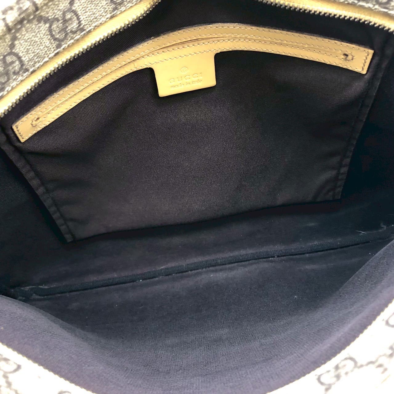 GUCCI 201446 GG Supreme Shoulder Bag, Yellow, Women's