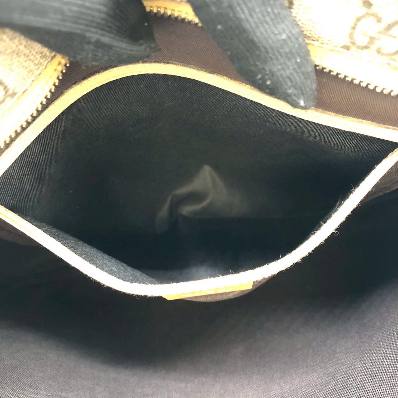 GUCCI 201446 GG Supreme Shoulder Bag, Yellow, Women's