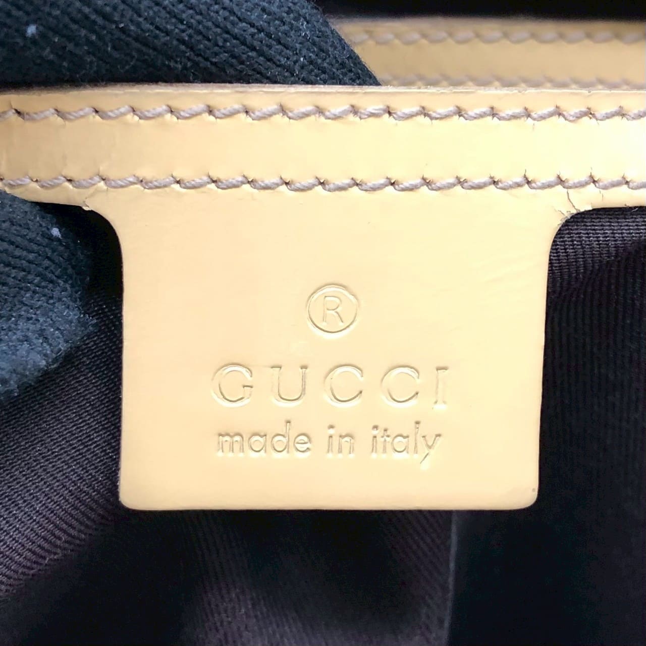 GUCCI 201446 GG Supreme Shoulder Bag, Yellow, Women's