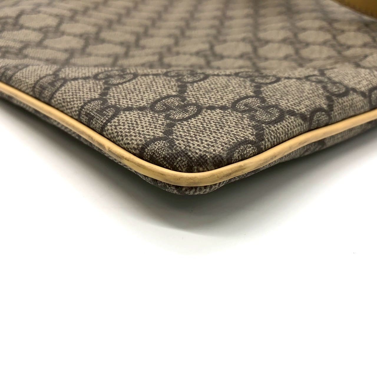 GUCCI 201446 GG Supreme Shoulder Bag, Yellow, Women's