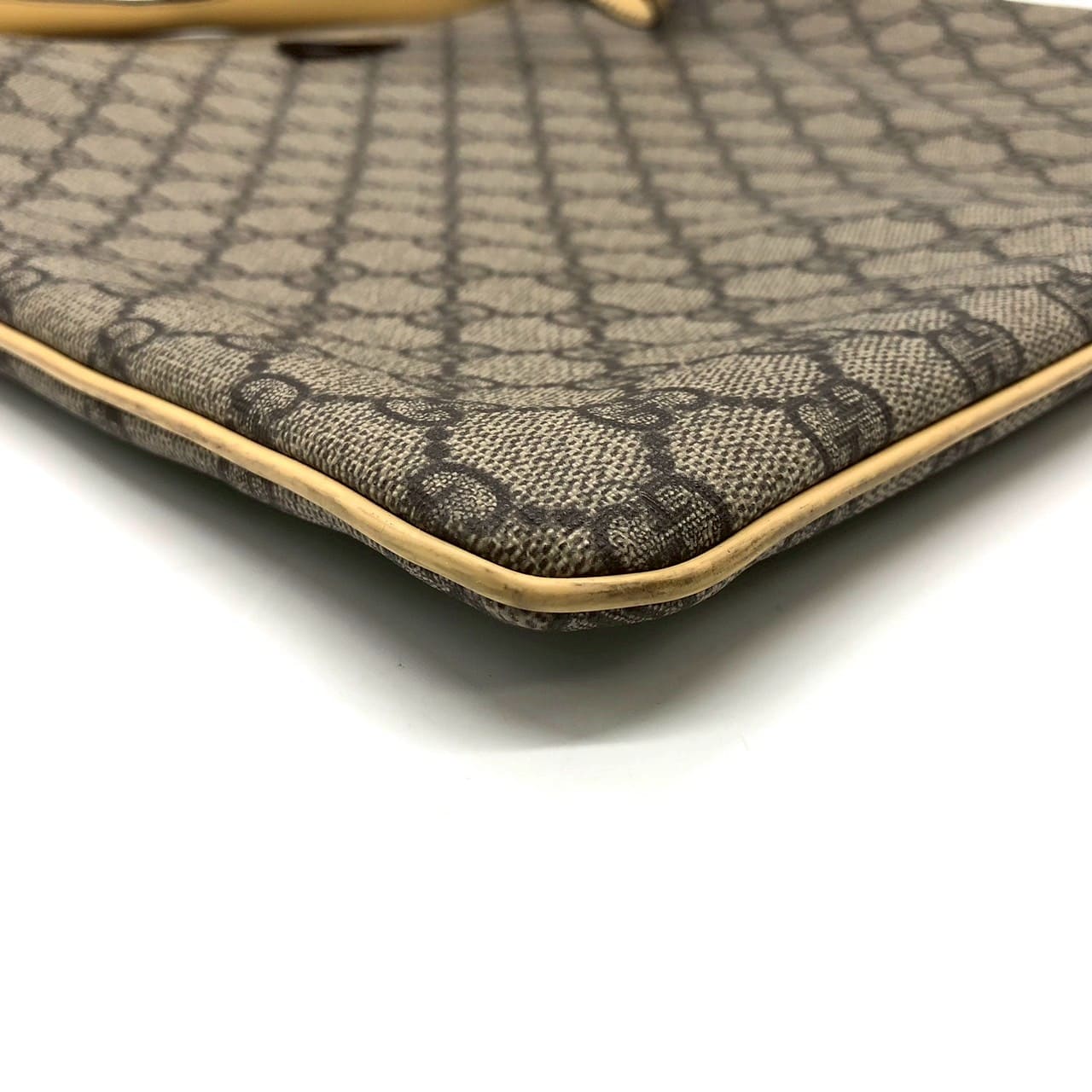 GUCCI 201446 GG Supreme Shoulder Bag, Yellow, Women's