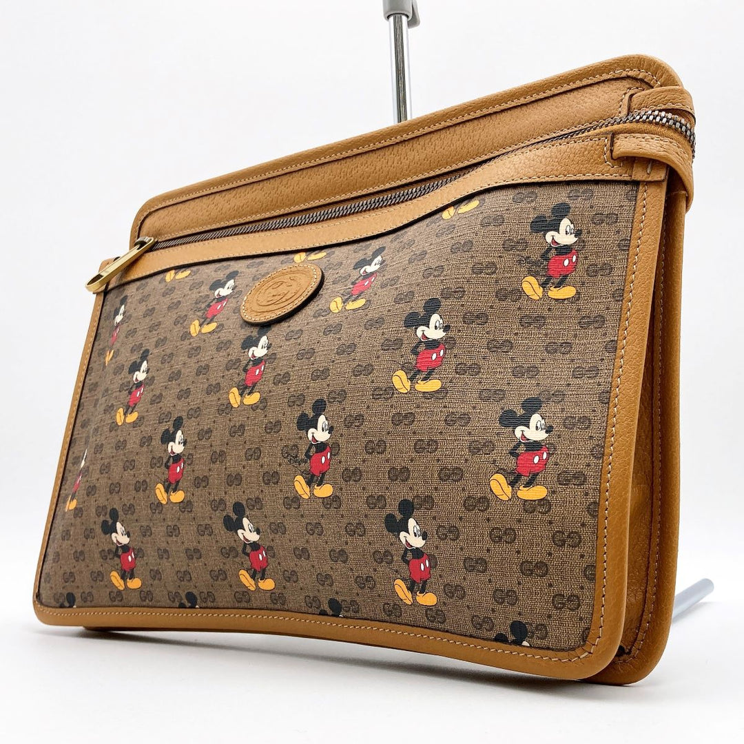 Gucci 602552 GG Supreme Disney Clutch bags Mickey Beige
