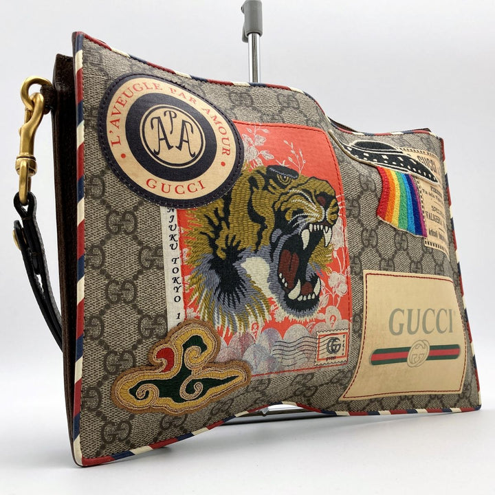 Gucci GG Supreme Courier Clutch bags PVC Multi-color