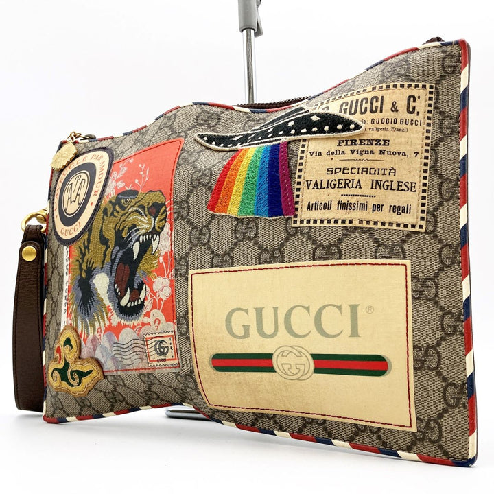 Gucci GG Supreme Courier Clutch bags PVC Multi-color