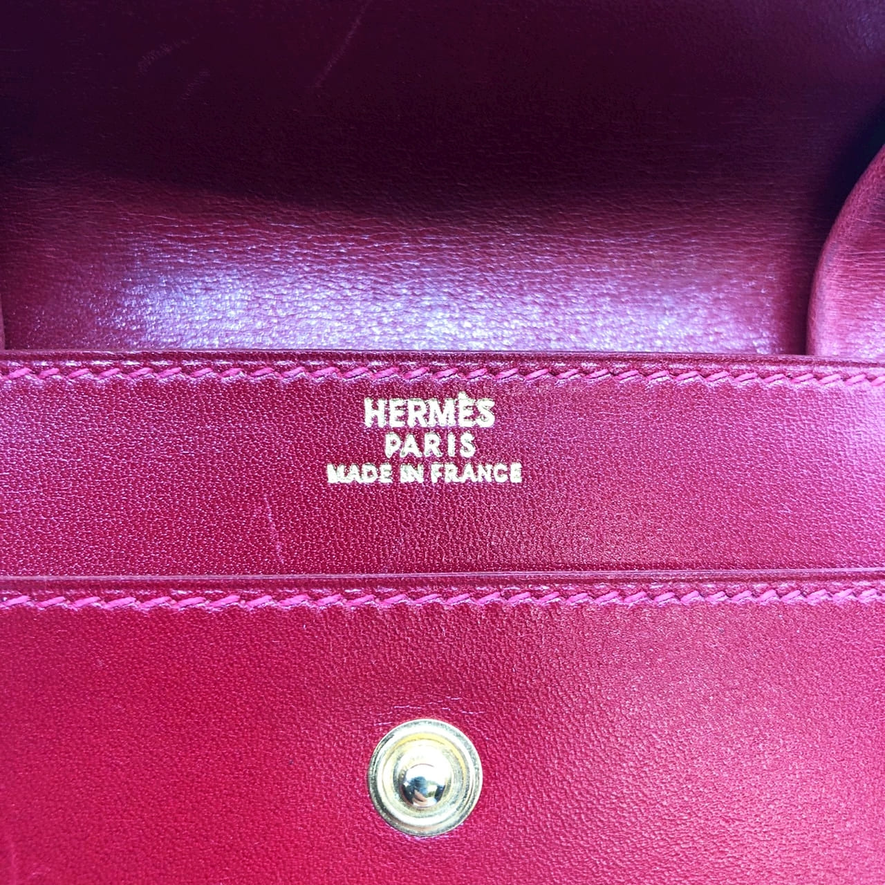 HERMES Hermes Sellier Coin Case, Small Coin Purse, Card Case, Leather, Red, Women's, Men's, Brand, Gift, PRE-OWNED