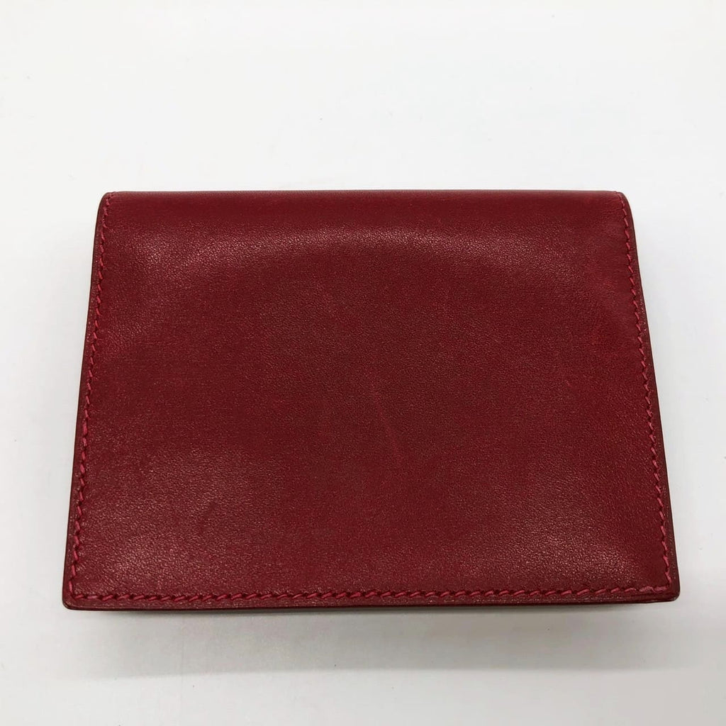 HERMES Hermes Sellier Coin Case, Small Coin Purse, Card Case, Leather, Red, Women's, Men's, Brand, Gift, PRE-OWNED