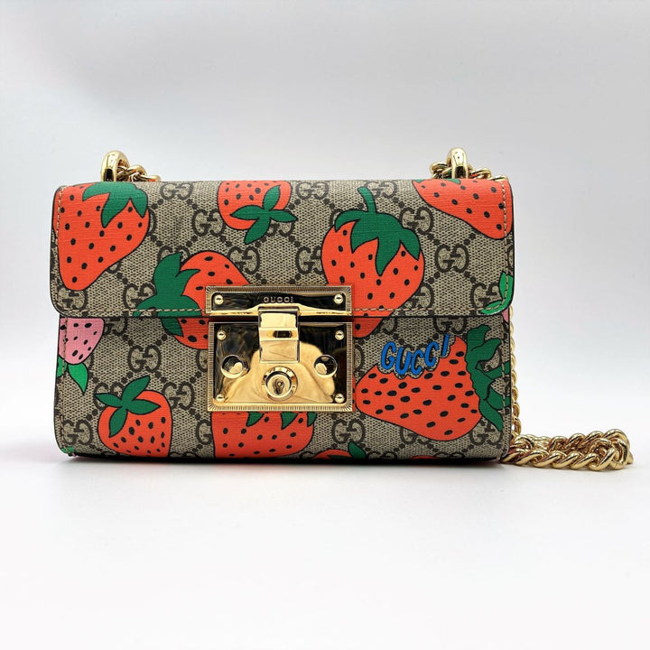 Gucci 409487 Shoulder bags GG Supreme Strawberry Beige Pink