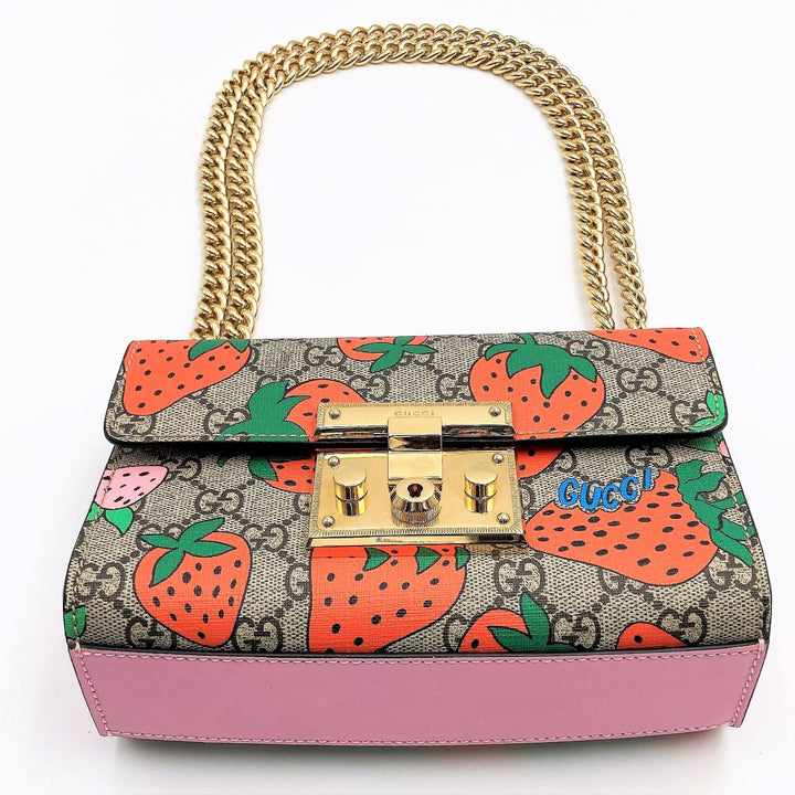Gucci 409487 Shoulder bags GG Supreme Strawberry Beige Pink