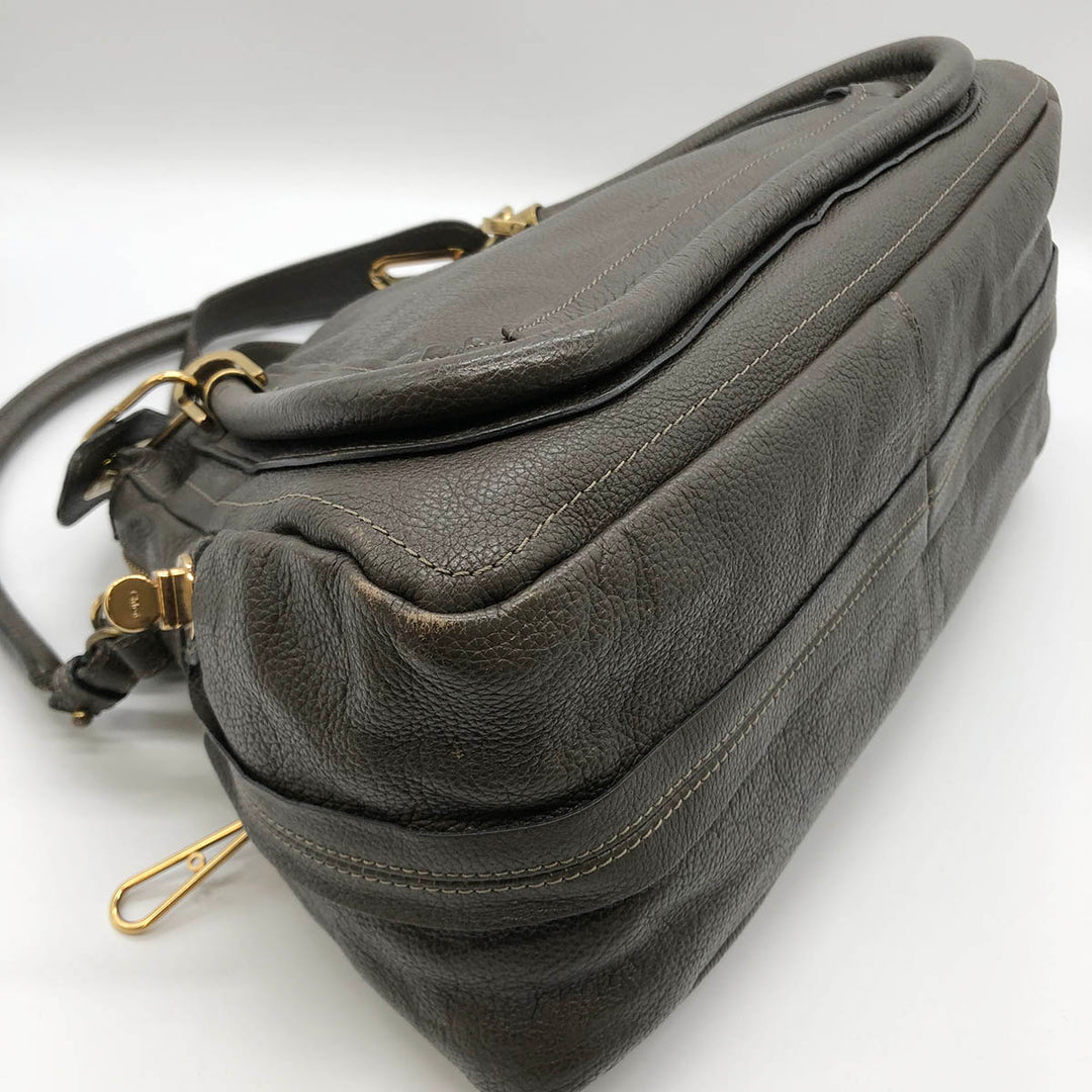 Chloe Paraty 2WAY Shoulder bags Handbags Brown Leather