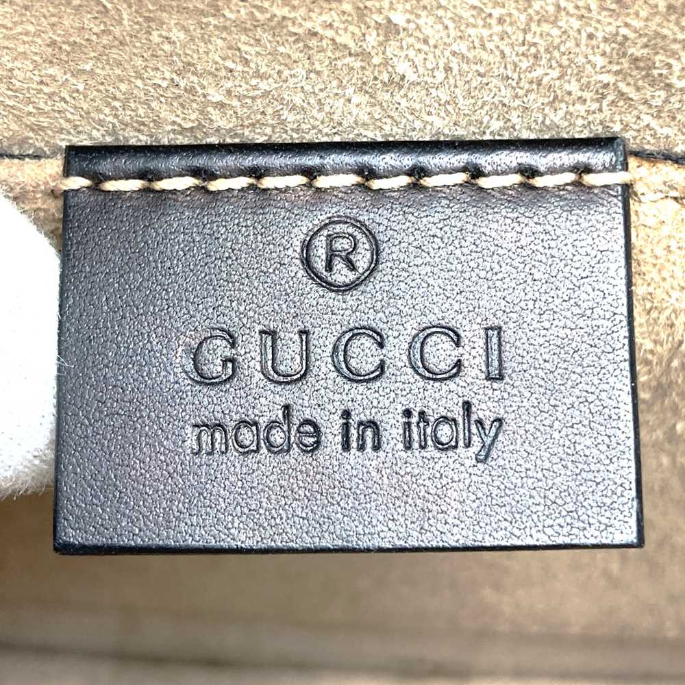 GUCCI 470270 シルヴィ ショルダーバッグ、シェリーラインチェーン、レザー、ブラック、レディース【中古品】