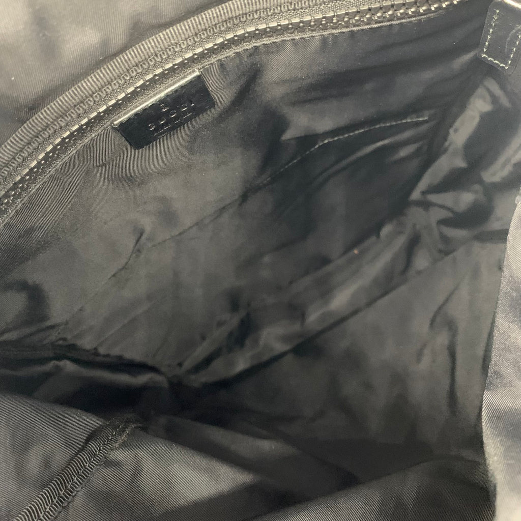 GUCCI 450982 Backpack/Daypack Embroidered Cat Head Patch Tiger Butterfly Flower Nylon Black Women's and Men's