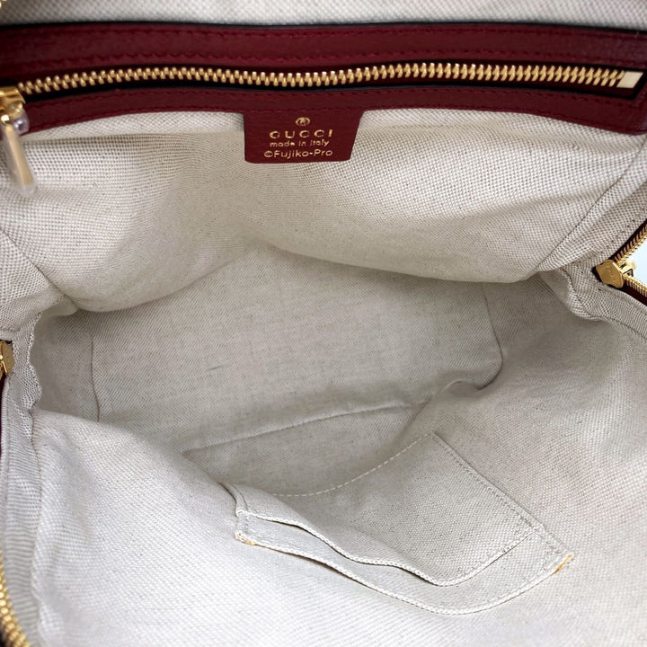 Gucci 647816 "Doraemon" collaboration Backpacks GG Supreme Brown Red