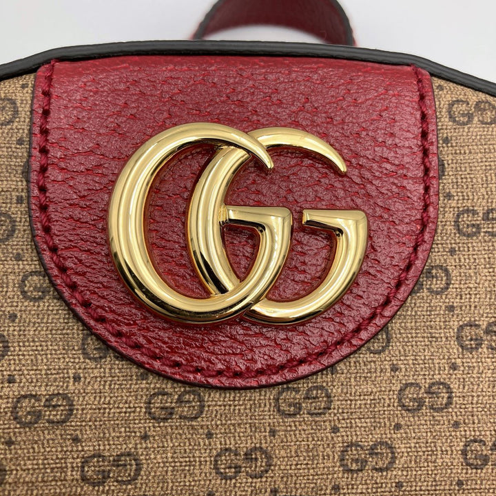 Gucci 647816 "Doraemon" collaboration Backpacks GG Supreme Brown Red