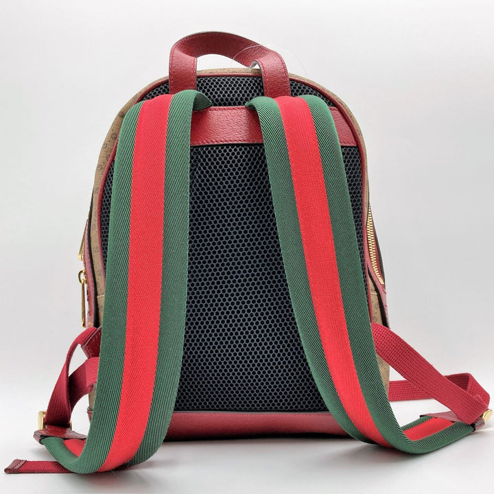 Gucci 647816 "Doraemon" collaboration Backpacks GG Supreme Brown Red